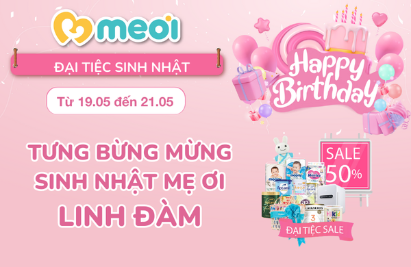Tưng bừng mừng sinh nhật Mẹ Ơi Linh Đàm, hàng ngàn sản phẩm giảm giá sốc