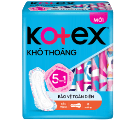 Băng vệ sinh Kotex Khô Thoáng Bảo Vệ Toàn Diện Siêu Mỏng Không Cánh 8 miếng