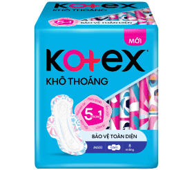 Băng vệ sinh Kotex Khô Thoáng Bảo Vệ Toàn Diện Dày Cánh 8