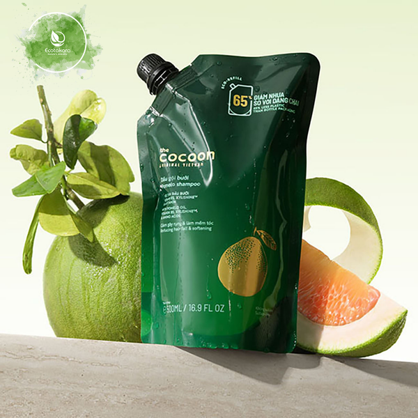 COCOON Túi Refill Dầu gội bưởi giảm gãy rụng & làm mềm tóc không sulfate 500ml