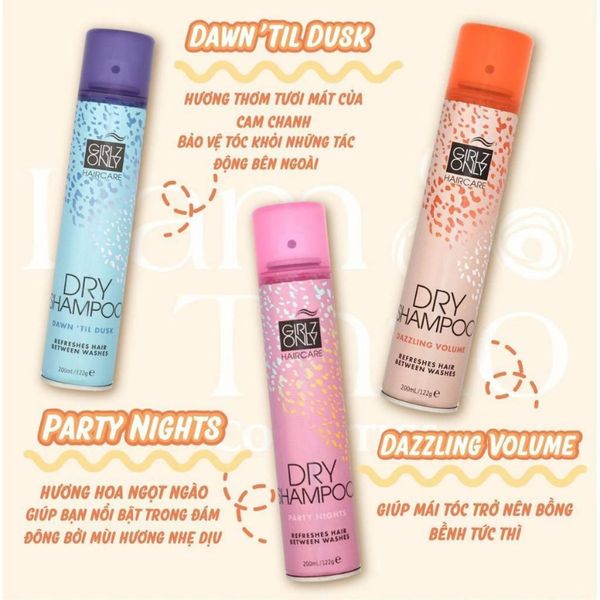 dầu gội khô girlz only
