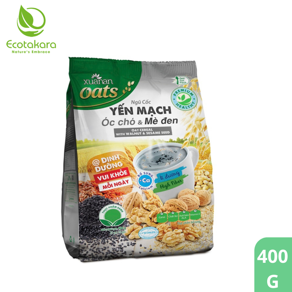 NGŨ CỐC YẾN MẠCH, ÓC CHÓ VÀ MÈ ĐEN TÚI 400G