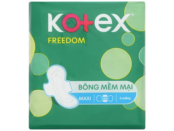 Lốc 8 gói băng vệ sinh Kotex Freedom có cánh 8 miếng