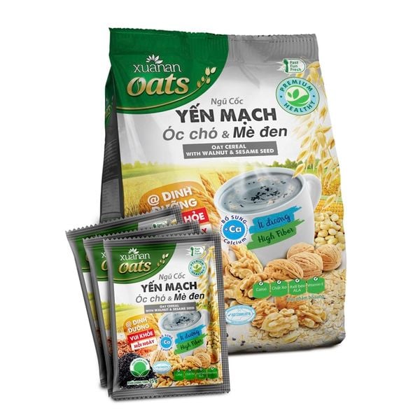 NGŨ CỐC YẾN MẠCH, ÓC CHÓ VÀ MÈ ĐEN TÚI 400G