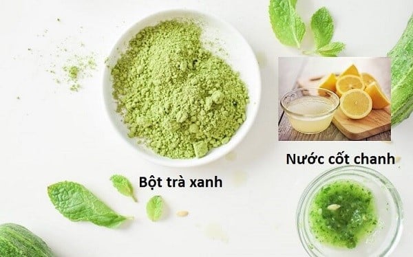 Cách trị mụn ẩn bằng bột trà xanh và chanh