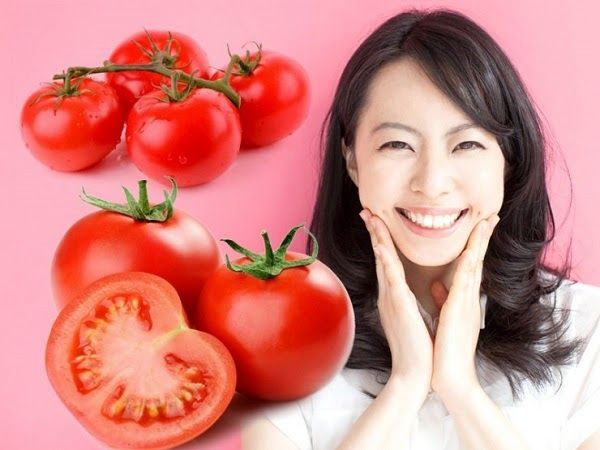 Cà chua chứa nhiều vitamin C, carotenoids và lycopene có công dụng làm trắng sáng da