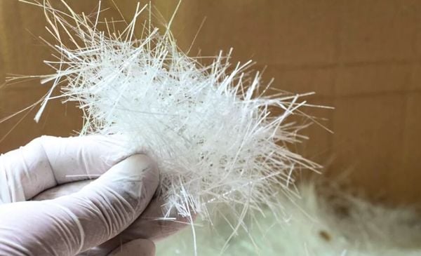 glass fibers with synthetic resin