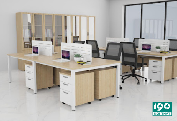 Kích thước bàn làm việc nhân viên phù hợp với không gian doanh nghiệp