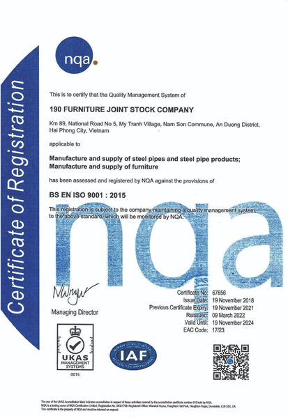 Chứng nhận hệ thống quản lý chất lượng ISO9001:2015