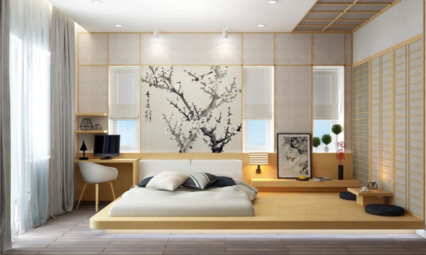 Thiết kế nội thất không gian phòng khách mang dấu ấn Nhật Bản truyền thống