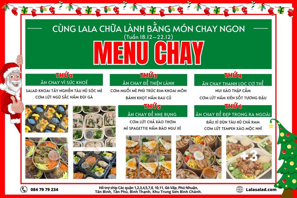 🎄 🎄 🎄 THỰC ĐƠN CHAY CHỮA LÀNH TUẦN 18/12 - 22/12