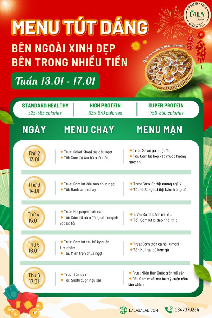 [𝐌𝐄𝐍𝐔 𝟏𝟑.𝟎𝟏 - 𝟏𝟕.𝟎𝟏] Tết này, đừng chỉ loay hoay với những bộn bề mua sắm, dọn dẹp mà quên mất việc chăm sóc bản thân bạn nhé!