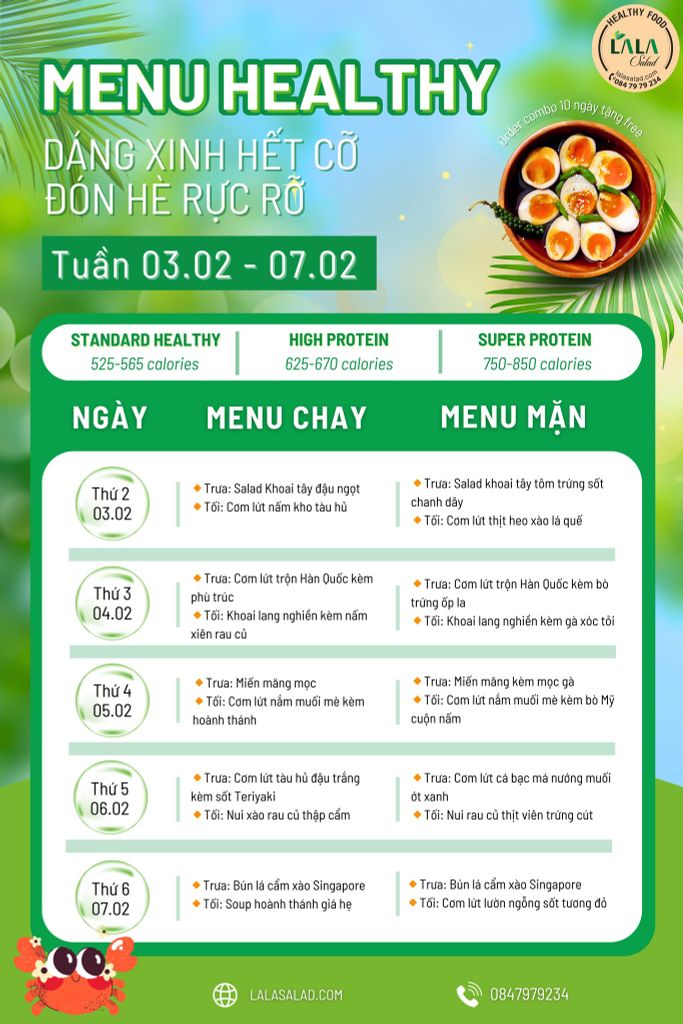 [𝐌𝐄𝐍𝐔 𝟎𝟑.𝟎𝟐 - 𝟎𝟕.𝟎𝟐]  DÁNG XINH HẾT CỠ - ĐÓN HÈ RỰC RỠ