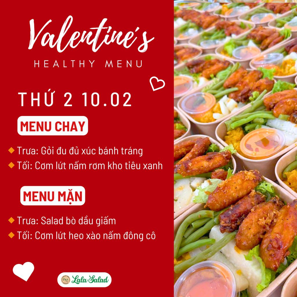 [𝐌𝐄𝐍𝐔 𝟏𝟎.𝟎𝟐 - 𝟏𝟒.𝟎𝟐] Valentine không chỉ là socola và hoa hồng, mà còn là những khoảnh khắc cùng nhau chia sẻ những điều tốt đẹp cho sức khỏe