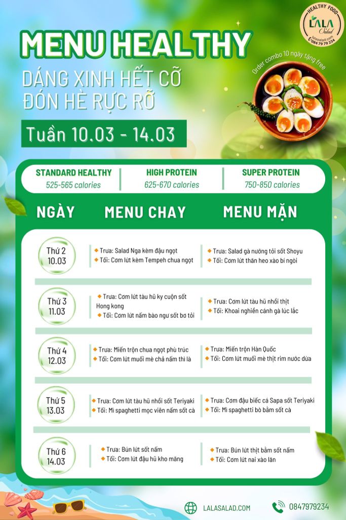 [𝐌𝐄𝐍𝐔 𝟏𝟎.𝟎𝟑 - 𝟏𝟒.𝟎𝟑] Order 2 tuần - Tặng ngay trứng lòng đào ngâm tương siêu ngon