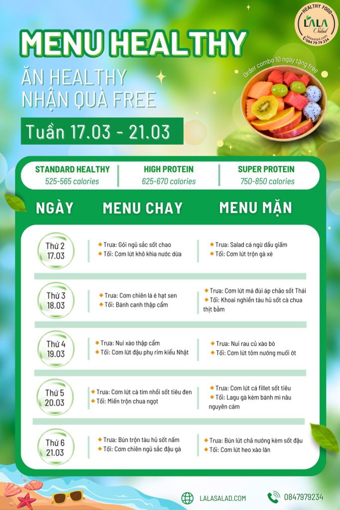 [𝐌𝐄𝐍𝐔 𝟏𝟕.𝟎𝟑 - 𝟐𝟏.𝟎𝟑]  ORDER 2 TUẦN TẶNG HỘP TRÁI CÂY NHIỆT ĐỚI SIÊU THANH MÁT