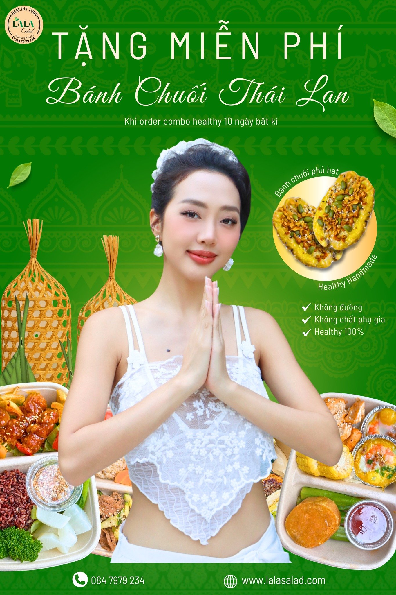 COMBO HEALTHY 10 NGÀY - TẶNG NGAY 1 PHẦN BÁNH CHUỐI PHỦ HẠT HEALTHY CHUẨN VỊ THÁI LAN