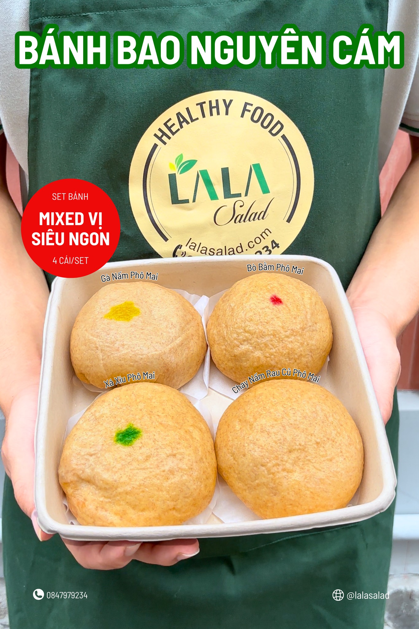 Bánh Bao Nguyên Cám – ăn ngon mà vẫn giữ dáng  Bữa xế healthy, bữa sáng đủ chất đã có nhà Lala lo rồi nè.