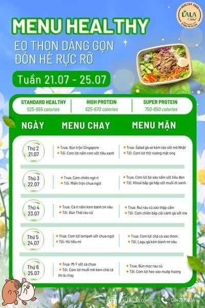 EO THON DÁNG GỌN - ĐÓN HÈ RỰC RỠ VỚI MENU LALA 21.07 - 25.07