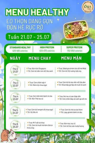 EO THON DÁNG GỌN - ĐÓN HÈ RỰC RỠ VỚI MENU LALA 21.07 - 25.07