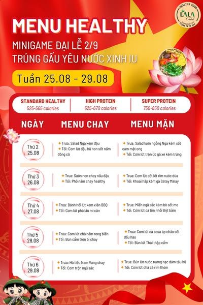 SỐ ĐẶC BIỆT MỪNG QUỐC KHÁNH - ĂN NGON, DÁNG XINH, DEAL ĐỈNH  - Tuần 25.08 - 29.08
