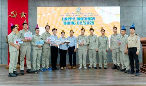 CÔNG ĐOÀN SGC TỔ CHỨC SINH NHẬT CHO CBCNV CÓ NGÀY SINH TRONG THÁNG 2-2025