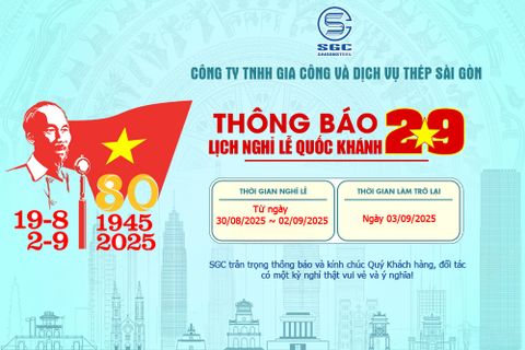Thông báo Nghỉ Lễ 2 tháng 9