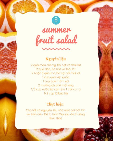 🍑🥗 Công thức Salad Trái Cây mùa hè Ngon - Bổ - Đẹp 😍