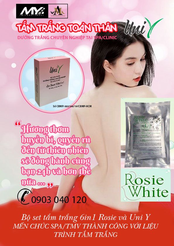 Bộ set tắm trắng 6in1 Rosie và UniY