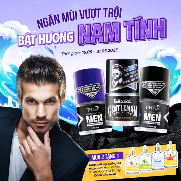 Ngăn Mùi Vượt Trội, Bật Hương Nam Tính - Mua 2 Tặng 1