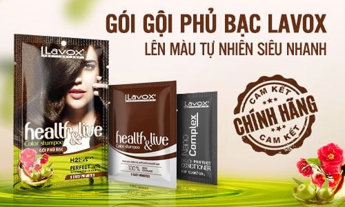 Gói Gội Phủ Bạc Lavox Hàng Chính Hãng, Lên Màu Tự Nhiên Siêu Nhanh