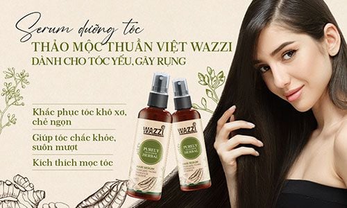 Serum Dưỡng Tóc Thảo Mộc Thuần Việt Wazzi Dành Cho Tóc Yếu, Gãy Rụng