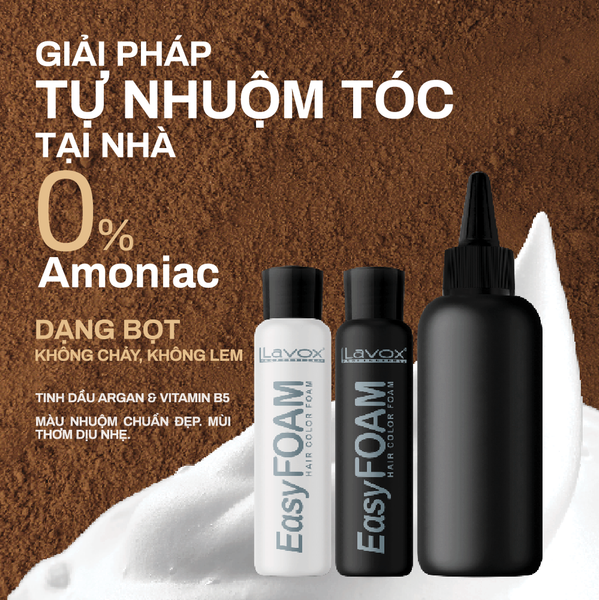 bọt nhuộm phủ bạc lavox