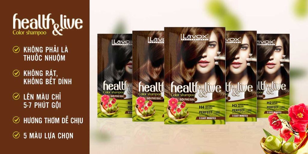 Gội phủ bạc Lavox Health & Live