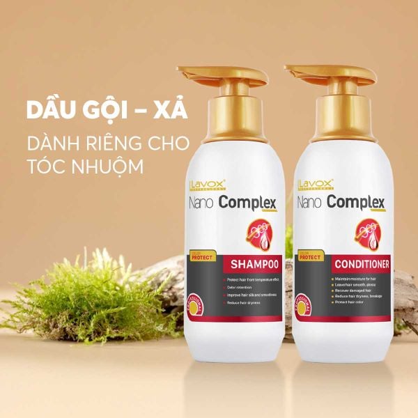 Bộ đôi giữ màu tóc nhuộm Lavox Nanocomplex