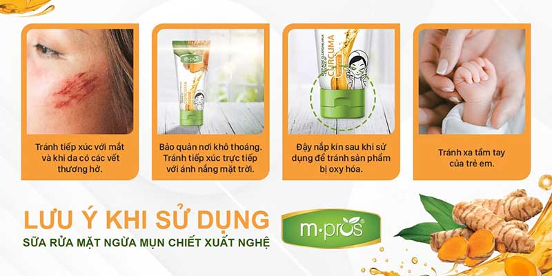 Sữa Rửa Mặt Ngừa Mụn Chiết Xuất Nghệ M.pros