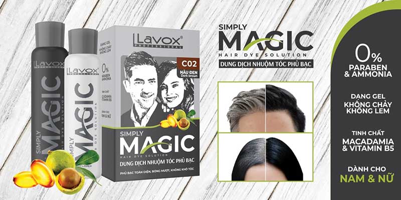 Dung Dịch Nhuộm Tóc Phủ Bạc Lavox