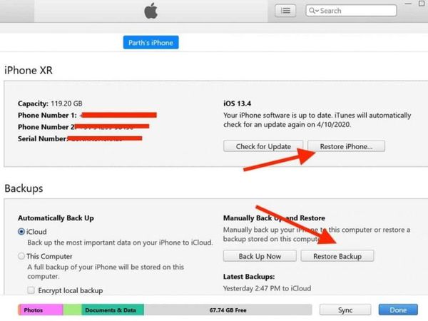 Mở khóa iPhone bị vô hiệu hóa bằng iTunes