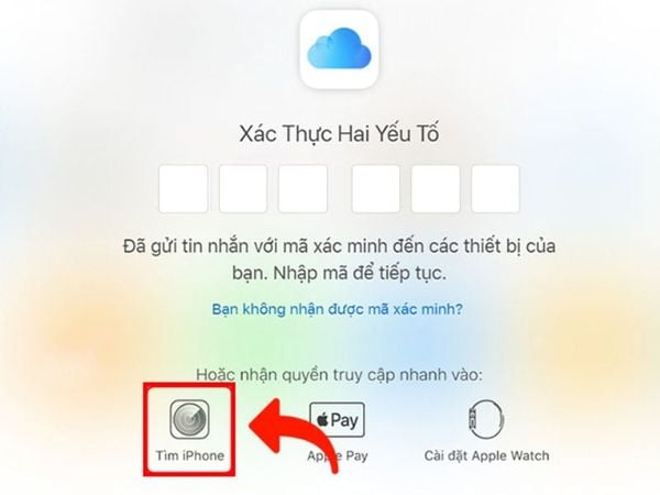 Bước 1 tìm iPhone bị lạc nhờ iClouds