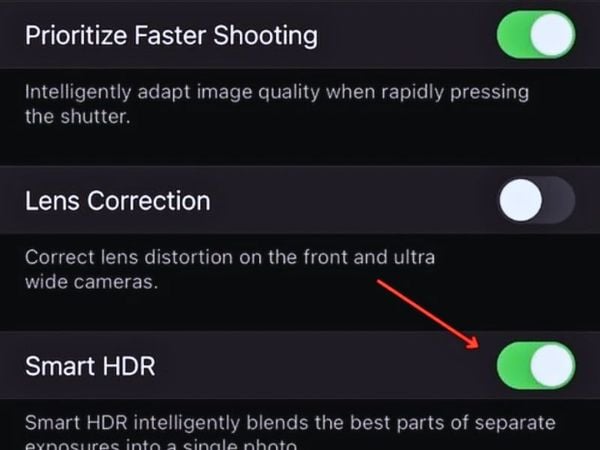 Tắt tính năng HDR thông minh trên iPhone