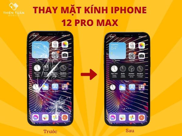 Thay mặt kính iPhone 12 Pro Max chính hãng