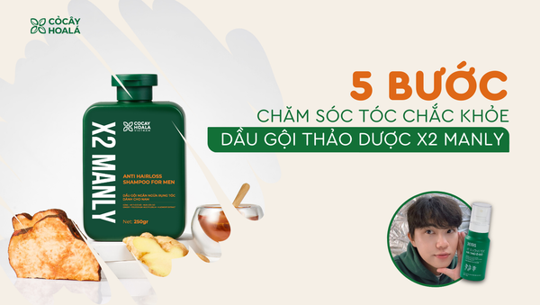 5 Bước Chăm Sóc Tóc Chắc Khỏe Với Dầu Gội Thảo Dược X2 Manly Của Cỏ Cây Hoa Lá