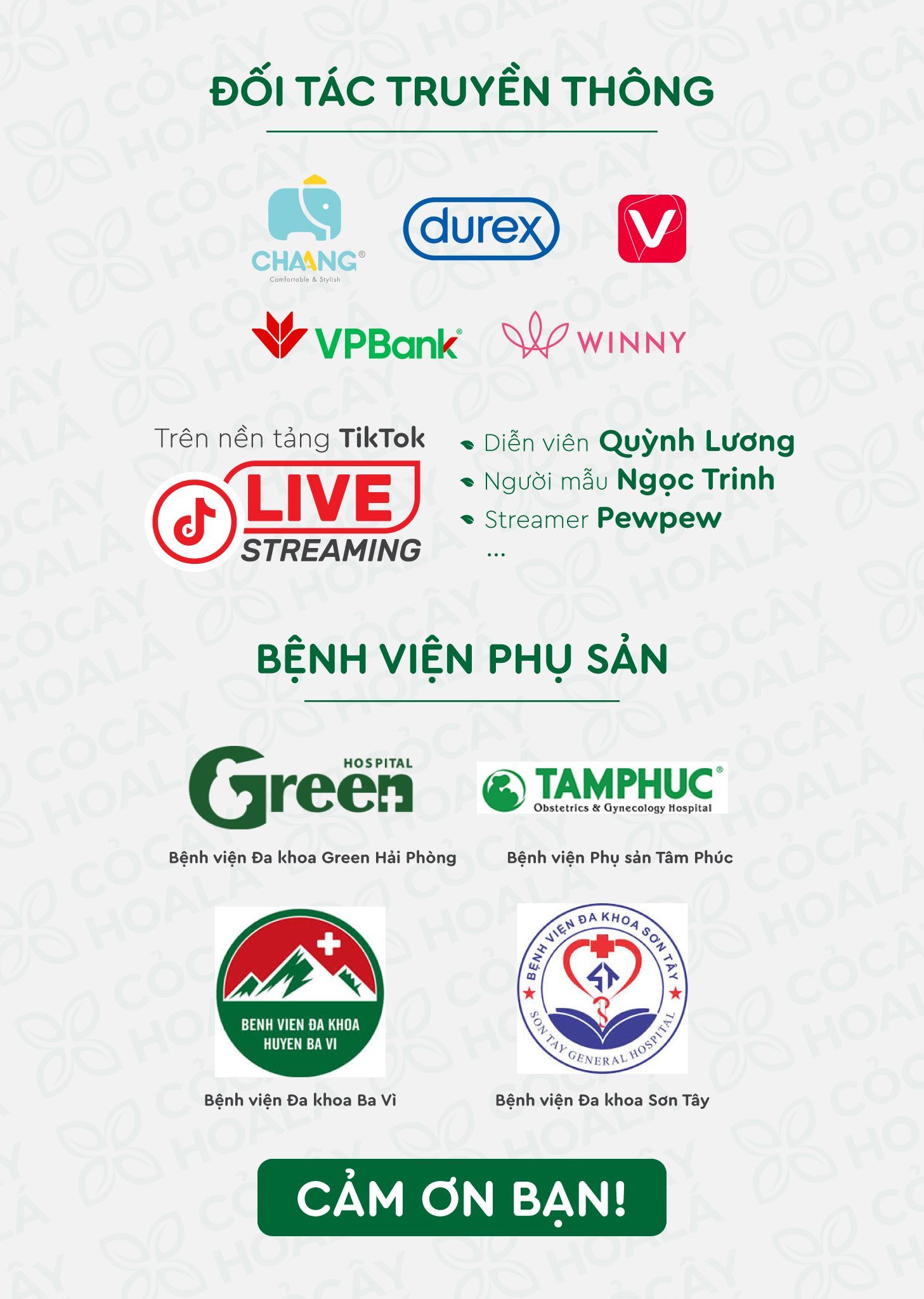 Đối tác Cỏ Cây Hoa Lá