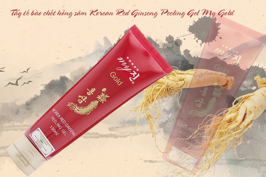Tẩy tế bào chết hồng sâm Korean Red Ginseng Peeling Gel My Gold – Da sạch mới đẹp xinh