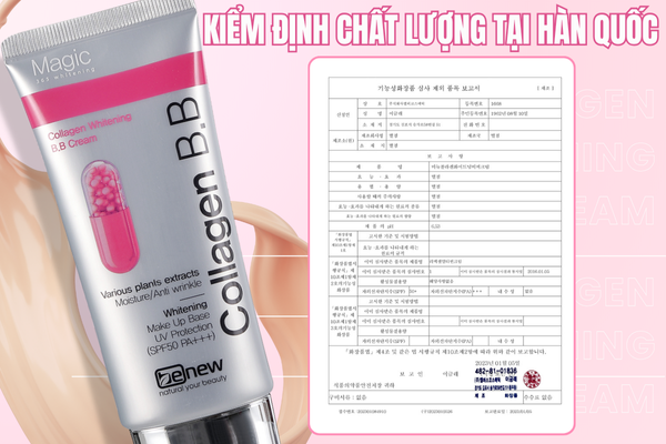 Thông Báo Kết Quả Kiểm Định Chất Lượng: Benew Collagen Whitening BB Cream