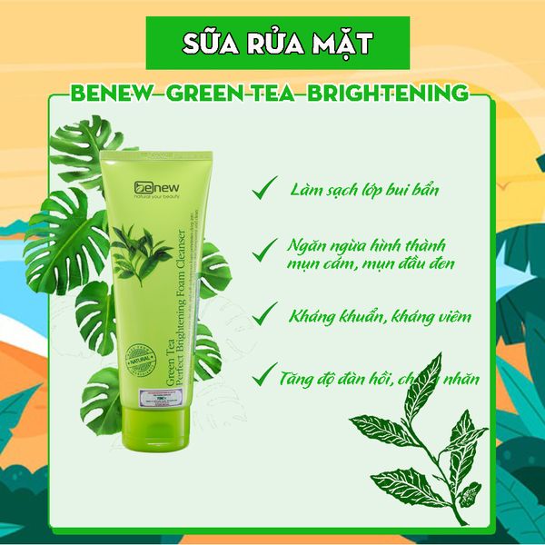 Sữa rửa mặt sáng da Trà Xanh - BENEW Green Tea Brightening 160ml Tra_147d1c51933848369f2e8818cc03e2d5_grande