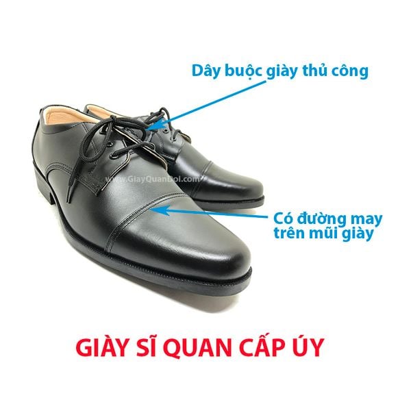 cách phân biệt giày sĩ quan úy tá tướng