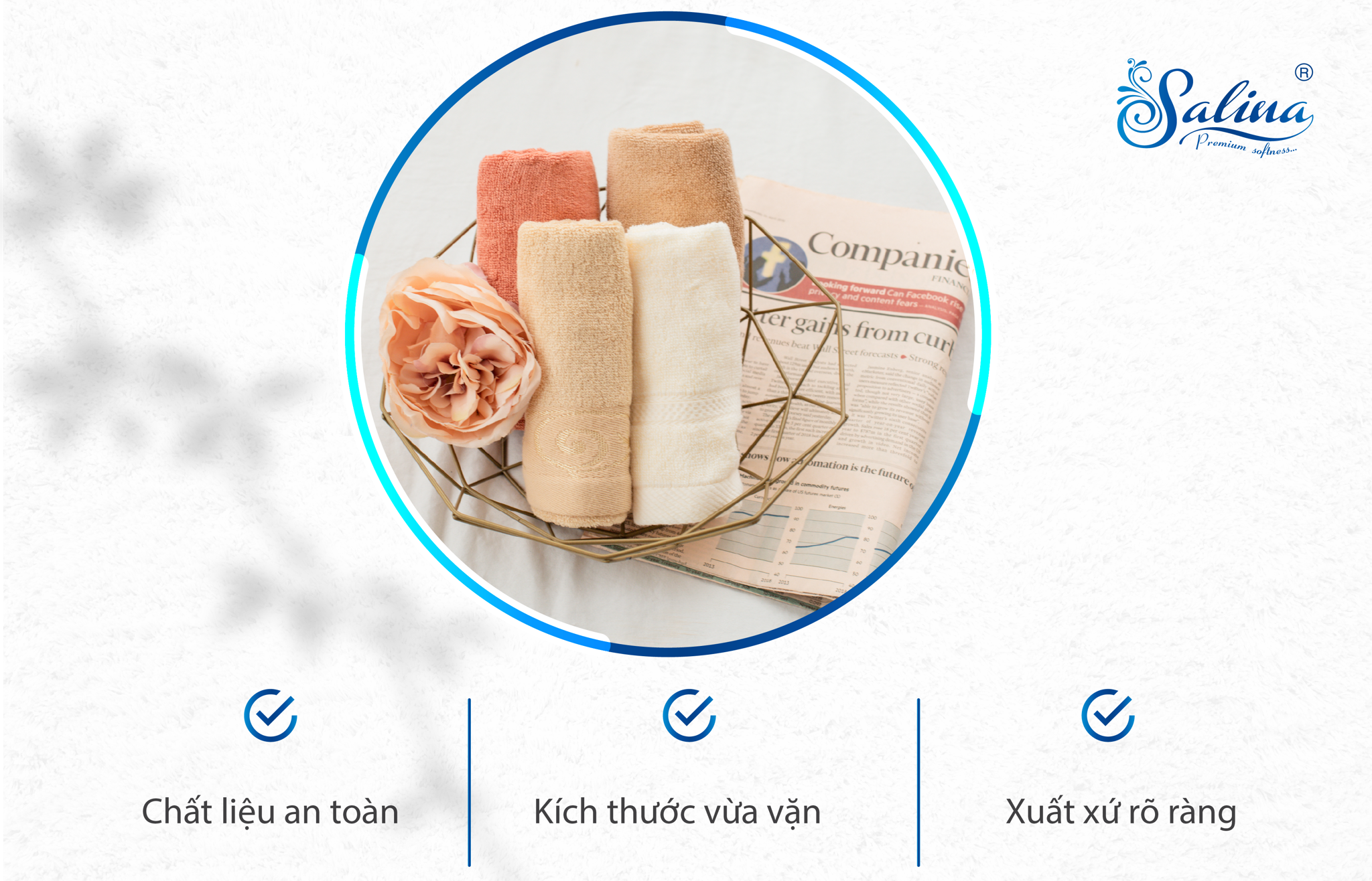 Vì sao mẹ nên chọn khăn Salina cho bé khi mới lọt lòng