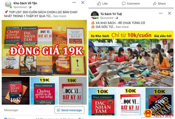 Sách lậu len lỏi lên sàn thương mại điện tử