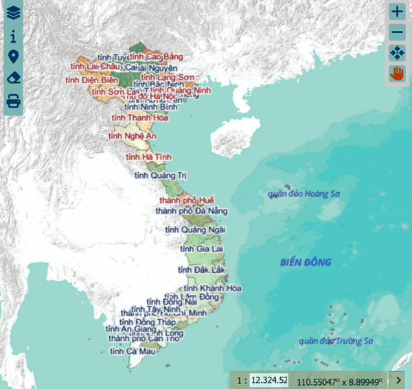 Sản phẩm tra cứu 34 đơn vị hành chính cấp tỉnh, 3321 đơn vị cấp xã mới